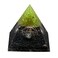 mookaitedecor Peridot Tree of Life Orgone Pyramid with Obsidian Tumbled Stones and Glass Crystal Ball, Reiki Healing Meditation Energy Generator for Protection Home Decor