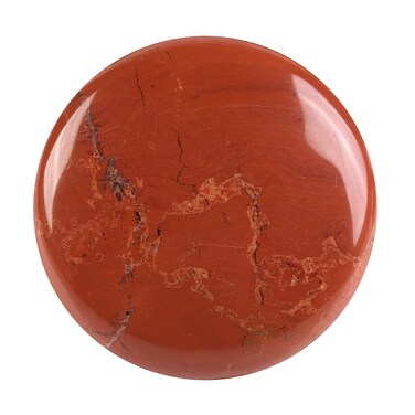 mookaitedecor Red Jasper Pocket Palm Stone, Polished Round Shaped Energy Stones for Massage Therapy Healing Meditation Home Decor