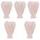 mookaitedecor Set of 5 Rose Quartz Crystal Angel Figurines, 1.5 inch Mini Guardian Angel Statue Carving Pocket Stone Sculpture for Home Room Office Desk Decoration