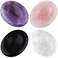 mookaitedecor Thumb Worry Stone, Pocket Palm Stones Crystal Healing Reiki Stress Relief Pack of 4, Oval Shape