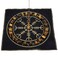 mookaitedecor Tiger's Eye Rune Stones Set &amp; 6 Facted Crystal Pendulum with Viking Compass Embroidered Energy Mat for Divination Meditation Reiki Healing