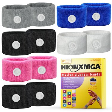 Motion Sickness Bands/Acupressure Nausea Wristband for Nausea,Sea Sickness Wristbands for Natural Relief of Morning Sickness,Dizziness, Motion Sickness(Car, Sea, Flying Travel Sickness)