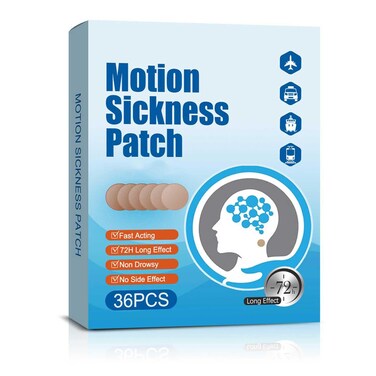 Motion Sickness Patch, 36 PCS Sea Sickness Patch for Cruise,Dizziness Resulted from Travel of Cars, Ships, Airplanes (1 Box)