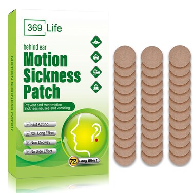 Motion Sickness Patches for Car and Boat Rides, Ships, Cruise and Airplane &amp; Other Forms of Transport - Travel Essentials, for Adults and Kids (36 Count)