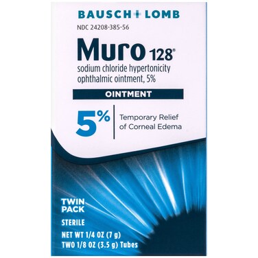 Muro 128 Sterile Ophthalmic 5 Percent Ointment,Twin Pack .25 oz (7 g)