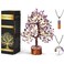 NARIBABU Amethyst Crystal Tree - Feng Shui Crystals and Stones - Gemstone Bonsai Tree - Good Luck Gems - Crystal Tree of Life - Spiritual Room Decor - Spiritual Things - Meditation Gifts
