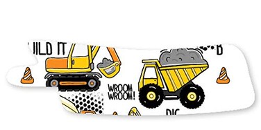 Nasogastric or Oxygen Tube precut Adhesive Tape Construction Theme x 10 Pack. (Mix Pack)