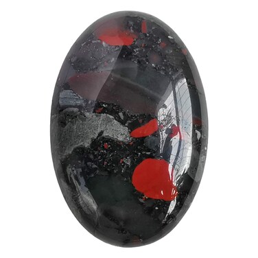 Natural Africa Bloodstone Oval Palm Pocket Healing Crystal Massage Spa Energy Stone,Healing Crystal for Therapy Geometry Chakra Balancing