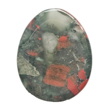 Natural African Bloodstone Water Drop Chakra Thumb Worry Stone,Stress Relax Healing Reiki Crystal Pocket Palm Stones