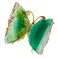 Natural Green Agate Butterfly Crystal Decoration 2.7" Healing Crystal Agate Butterfly Ornament Handmade Home Decor Gifts