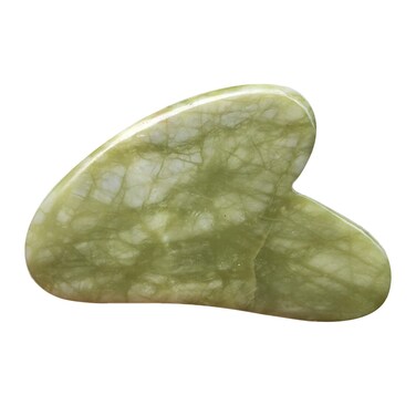 Natural Green Jade Gua Sha Massage Tool for Body Skin Facial, Crystal Scraping Board for SPA Acupuncture Therapy Trigger Point Treatment