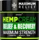 Natural Hemp Cream for Joints, Muscles, Back, Neck, Knees, Hips, Foot, Nerves, Shoulders - Maximum Strength Gel with MSM, Turmeric, Arnica, Aloe, Menthol - Natural Hemp Oil Extract Lotion - 4 fl oz