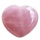 Natural Rose Quartz Puff Heart, Carved Polished Palm Worry Pocket Love Stone Healing Crystal 1.7