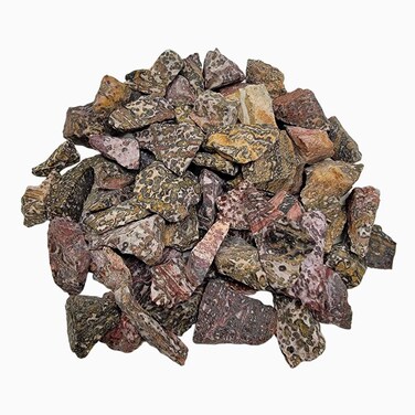 Natural Stones 1 Lbs Tumbling Rough Raw Materials for Cabbing Tumbling Trimming Crystals Reiki Healing Lapidary (Mexican Rhyolite, Yellow &amp; Red)