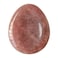 Natural Strawberry Quartz Water Drop Chakra Thumb Worry Stone,Stress Relax Healing Reiki Crystal Pocket Palm Stones