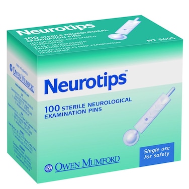 Neurotips Peripheral Neuropathy Examination Pins, White &amp; Red, 100 Count