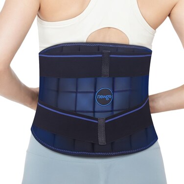 NEWGO Lower Back Ice Pack Wrap Flexible Ice Pack for Back Pain Relief, 2 Hours Long Lasting Cold Pack for Back with Ice Cubes for Back Injuries, Sciatica, Coccyx, Swelling