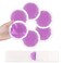 NEWGO Small Ice Packs for Injuries, 6 Pack Round Ice Packs for Face, Hot and Cold Gel Ice Pack Circular Cold Compress with Cloth Backing &amp; Sleeve for Pain Relief, Toothaches - Purple