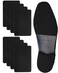 Non-Slip Shoe Sole Protector Pads for High-Heels,Self-Adhesive Non-Slip Grips,Repair Worn Soles,Silicone Anti Slip Shoe Grips on Bottom of Shoes,Sole Guard for Shoes(6"x4" Black-4Pairs)