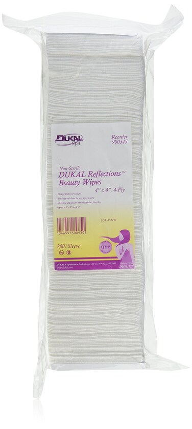 Non-Sterile - DUKAL Reflections Beauty Wipes - Latex Free (4-Ply) (4" x 4") - 200 count