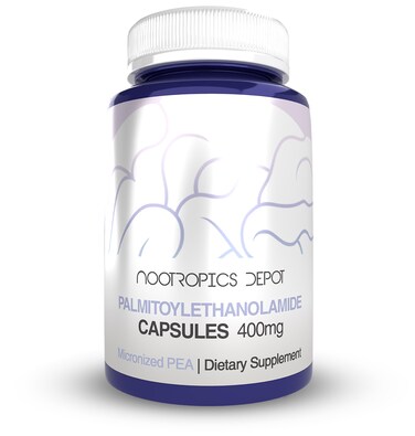 Nootropics Depot Palmitoylethanolamide Capsules   Pea   400mg Pills   180 Count   Provides Discomfort Support   Promotes Healthy Joint Function