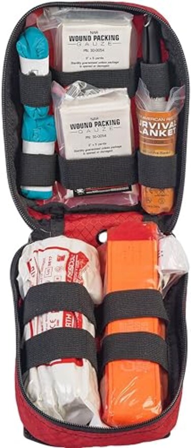 North American Rescue Public Access Individual Bleeding Control Kit (Basic) NAR Compact Blood Control Bag with C-A-T Tourniquet, ETD, Gauze, Survival Blanket (80-0452)