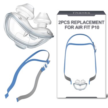 Nose Pillow with Headgear for P10 - Nasal Pillow Medium with Headgear Replacement Kit Supplies for P10 Series - Great-Value &amp; Fully Adjustable, Frame Not Included