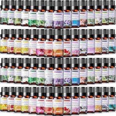 Nuanchu 90 Essential Oils Set 10ml Natural Essential Oils Aromatherapy Kit for Diffuser Humidifier Aromatherapy-Oils for Candle Bath Bombs Making