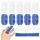 Nuanchu Tubular Bandage Finger Roll Cotton Finger Cots Elastic Thumb Gloves Dressings Fingertips Gauze Blue White Disposable Bandages for Thumb Sprains and Swelling 15 x 600 mm(20 Pcs)