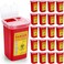 Nuogo 20 Pcs 1 Quart Flip Top Sharps Container Sharps Disposal Container Small Trash Bin Portable for Tattoo Parlors Use Office Barbershop Home Travel Use
