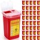 Nuogo 40 Pcs 1 Quart Flip Top Sharps Container Sharps Disposal Container Small Trash Bin Portable for Tattoo Parlors Use Office Barbershop Home Travel Use