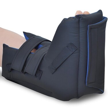 NYOrtho Heel Protectors For Pressure Sores - Comfortable Open-Bottom Cushion - Heel Offloading Boot With Cooling Gel Pack - Ankle Pillow For Ulcers - Made in USA