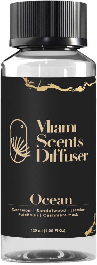 Ocean My Way Scent Inspired by The One Hotel 4 FlOz - 120 ml Essential Oils Aroma for Home Office Diffuser Luxury Fragance Refill Aromatherapy Fresh Blend of Sandalwood Cardamom Patchouli and Jasmine