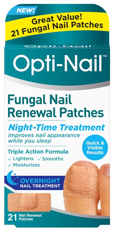 Opti-Nail Fungal Nail Renewal Patches, Night-Time Treatment Improves Nail Appearance While You Sleep, 21 Patches