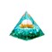 Orgone Pyramid,LOTUS TURQUOISE GUARDIAN PYRAMID,Handmade Healing Crystal Orgonite Pyramid,Positive Energy Generator Used For Meditation Accessories,Yoga,Attracting Luck and Wealth,Spiritual Gifts.