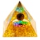 Orgone Zodiac Chakra Energy Healing Crystal Pyramid for Health, Success &amp; Home Decor - Gold Crystal (2 inches)