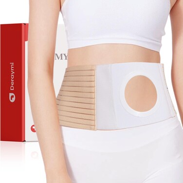 Ostomy Belt, Stoma Hernia Support Belt for Men Women Abdominal, Colostomy Belt for Post Operative Care, Ostomy Stealth Belt Helping Fix Stoma Bag in Place Size (S)