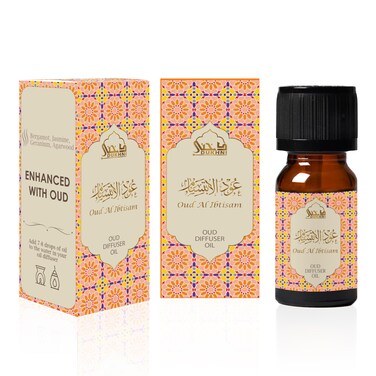 Oud Diffuser Oil, Oud Al Ibtisam by Dukhni   3 x 10ml Arabic Oil for Diffuser &amp; humidifier   100% Pure Halal, Oudh Essential Oil Blend   Relax with Home Aromatherapy, for Relaxation and Massage