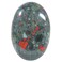 Oval Africa Bloodstone Palm Stone, Polished Worry Pocket Stones Healing Crystal for Therapy Geometry Chakra Balancing