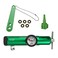 Oxygen Regulator Set for Oxygen Tank CGA 870 Connection, 0-15 LPM, 0.12 LPM Ultra Low Flow Regulation, DISS Outlet, Includes 1 Wrench, 5 Brass Yoke Washer Seals and 1 Oxygen Tubing Swivel Nipple
