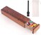 OYTKWU Wooden Weekly Pill Organizer - 7 Day Pill Box, Safe Travel Container, Perfect for Tracking Weekly Medication (Brown)