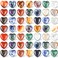 Patelai 72 Pcs Heart Worry Stones Crystal Bulk Love Crystal Pocket Polished Stones 0.5 Inch Gemstone Rocks for Valentine's Day Gifts, Witchcraft Supplies, Meditation Decor