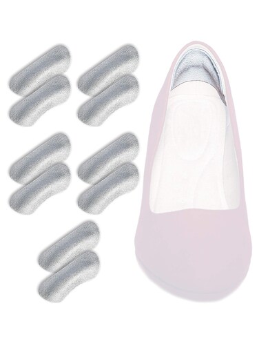 pedag, Stop German Made Soft Suede Leather Heel Grip Unisex One Size Fits All, Gray, Pair, 5 Count