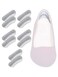pedag, Stop German Made Soft Suede Leather Heel Grip Unisex One Size Fits All, Gray, Pair, 5 Count
