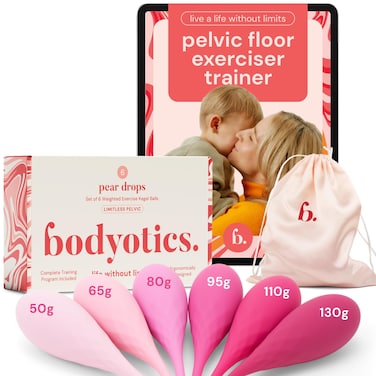 Pelvic Floor Exercise Device - Pelvic Floor Tightening and Strengthen Bladder Control - Kegel Exerciser, Pelvic Floor Muscle Trainer for Women - Set of 6 for Beginners to Advanced