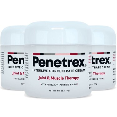 Penetrex Joint &amp; Muscle Therapy - Soothing Comfort for Back, Neck, Hands, Feet - Premium Whole Body Rub with Arnica, Vitamin B6 MSM &amp; Boswellia - 4oz Cream (3 Pack)