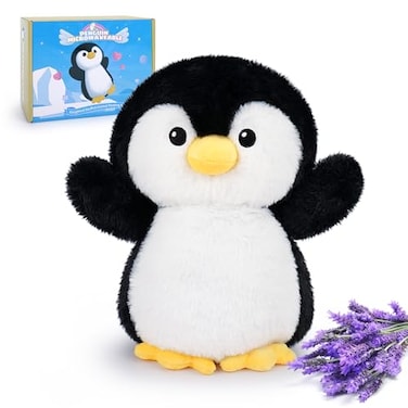 Penguin Microwavable Heating Pad-1.2lb Heating Pads for Cramps &amp;Period Pain Relief for Women &amp; Kids,Soft Pillow Plush Toy Heatable Stuffed Animals, Bedtime Gift for Women Kids with Lavender Scented