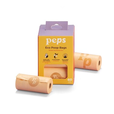 Peps Dog Poop Bags Plant Based Starch Sanitary Bag (60 units)
