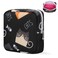 Period Bag Pouch, Canvas Sanitary Napkin Storage Bag for Girls Womens, Portable Sanitary Napkin Period Pad Pouch Bag for Purse, Small Make Up Bags(5170, Black)