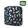 Period Bag Pouch, Leather Sanitary Napkin Storage Bag for Womens, Portable Sanitary Napkin Period Pad Pouch Bag for Purse, Small Make Up Bags(Black Butterflies)